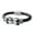 2 Skull Head, variant on GKNET Mens 8 Inch Stainless Steel Biker Punk Black Skull Leather Bracelet Men-3 Skull Head