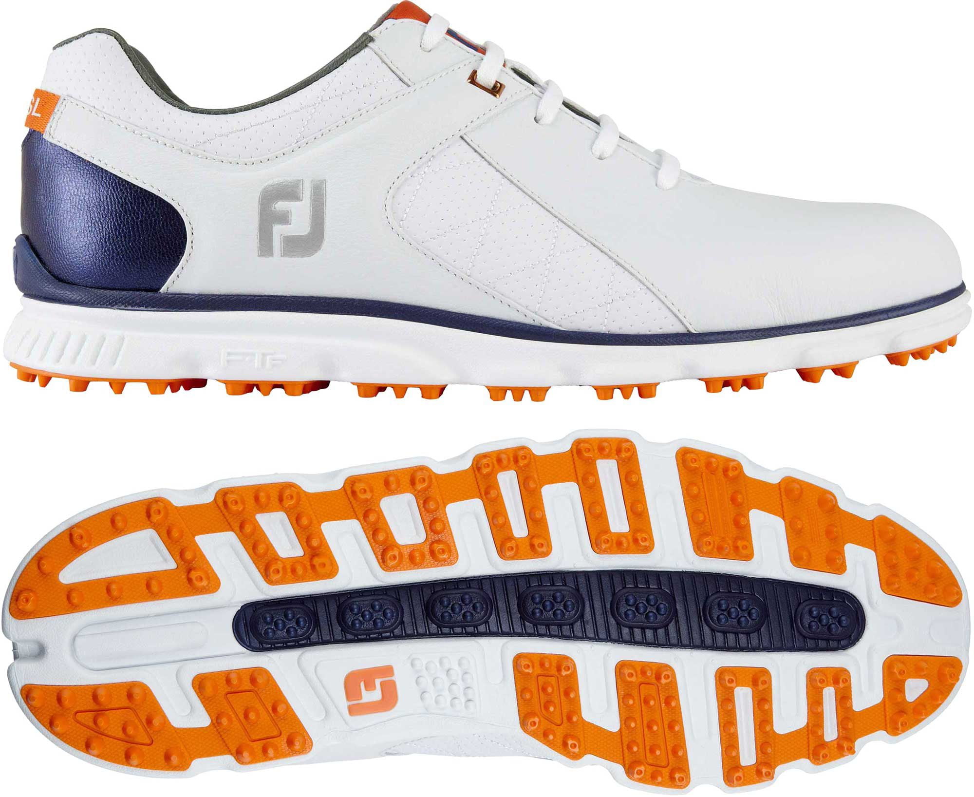 orange footjoy golf shoes