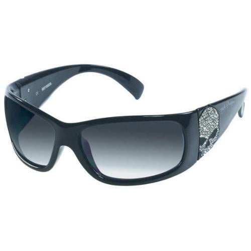 HarleyDavidson Women's Sun Bling Willie G. Skull Black Sunglasses