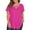 Pink, variant on TQWQT Plus Size Tops for Women 4x-5x Trendy Short Sleeve Tunic Tops Basic Plain T-Shirt V Neck Criss Cross Tunic Shirts Loose Casual Clothes for Women Blue 4XL