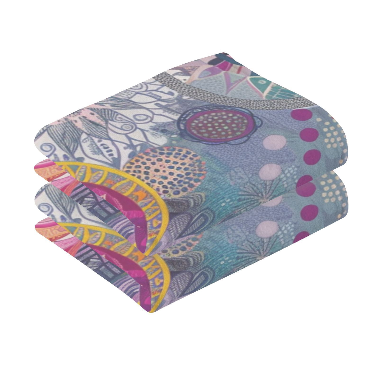 Pink Flamingo Hand Towels Cotton Bath Towels Large Face Towels Absorbent for Bathroom 2 Packs