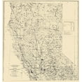 thumbnail image 2 of Bradley 26x27 White Modern Wood Framed Museum Art Print Titled - Placer Mining Areas In Northern California, 2 of 4