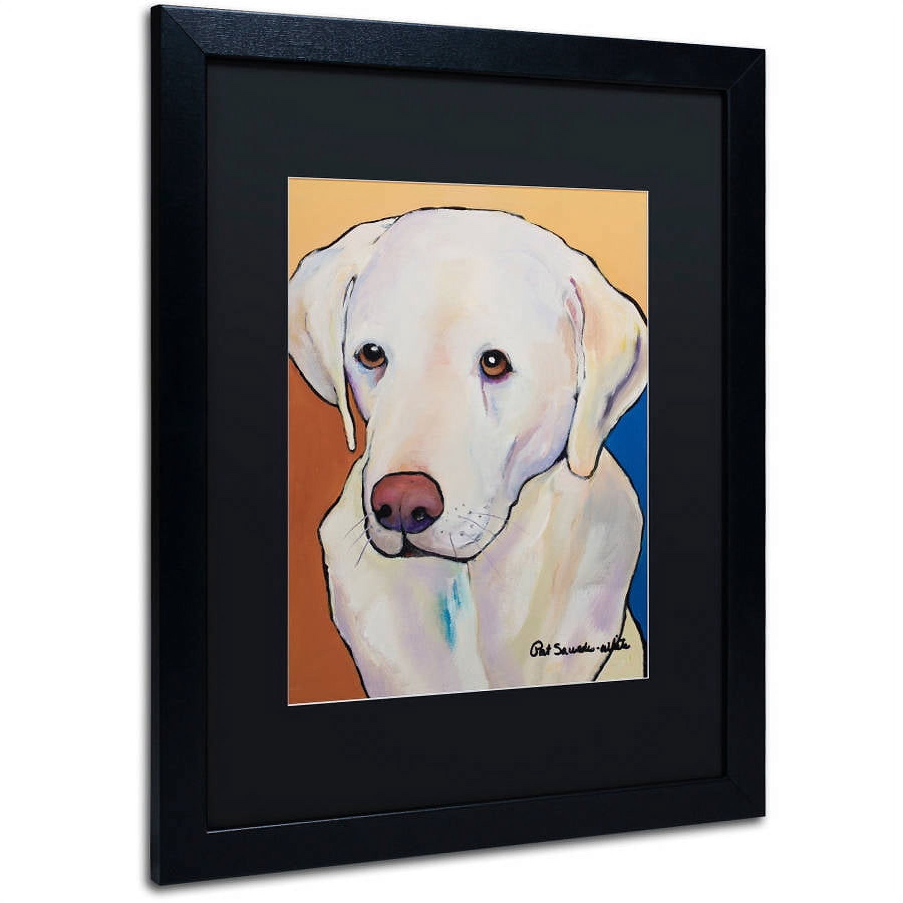 Trademark Fine Art "Millie Large" Canvas Art by Pat Saunders-White, Black Matte, Black Frame