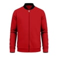 thumbnail image 3 of LIaqionyy Mens Lightweight Jacket Zip up Casual Spring Fall Long Sleeve Outerwear with Pockets Solid Color Clothes, 3 of 5