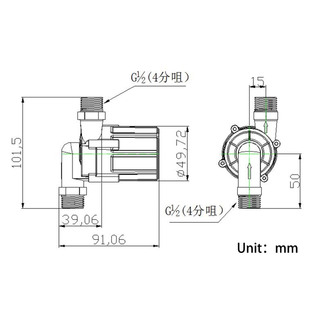 Mini Water Heater Boosters Pump DC24V/12V Micro Brushless Motor Water Pumps