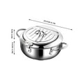 thumbnail image 3 of PRETXORVE Friteuse Ménagère en Acier Inoxydable avec Passoire et Contrôle de la Température Mini Friteuse, 3 of 9