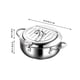 thumbnail image 3 of Pisexur Batería de cocina Freidora de acero inoxidable para el hogar con colador y control de temperatura. Mini freidora. para la cocina del hogar, 3 of 8