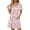 Pink, variant on Dresses for Women Short-sleeved V-neck Summer Print Casual Dress