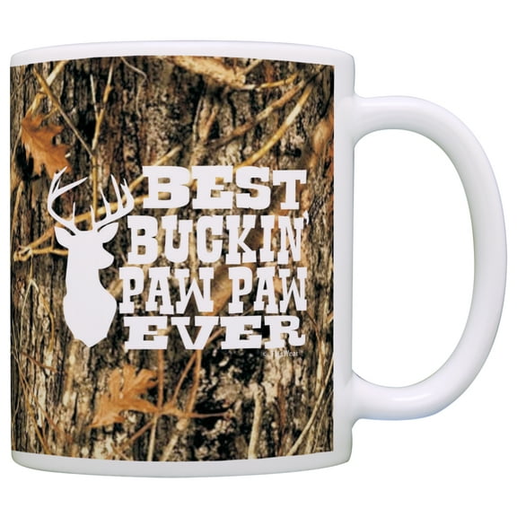 ThisWear Grandpa Gifts Hunting Camo Best Buckin Paw Paw Ever 11 ounce Coffee Mug Camo