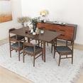 thumbnail image 5 of Dartmouth Dining Room & Kitchen Solid Wood Table and Gray Fabric Chairs for 6, 5 of 7