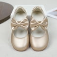 thumbnail image 4 of Quealent Little Toddler Girls Dress Shoes Ballerina Ballet Flats Kids Mary Janes Gold for Size 1.5, 4 of 6