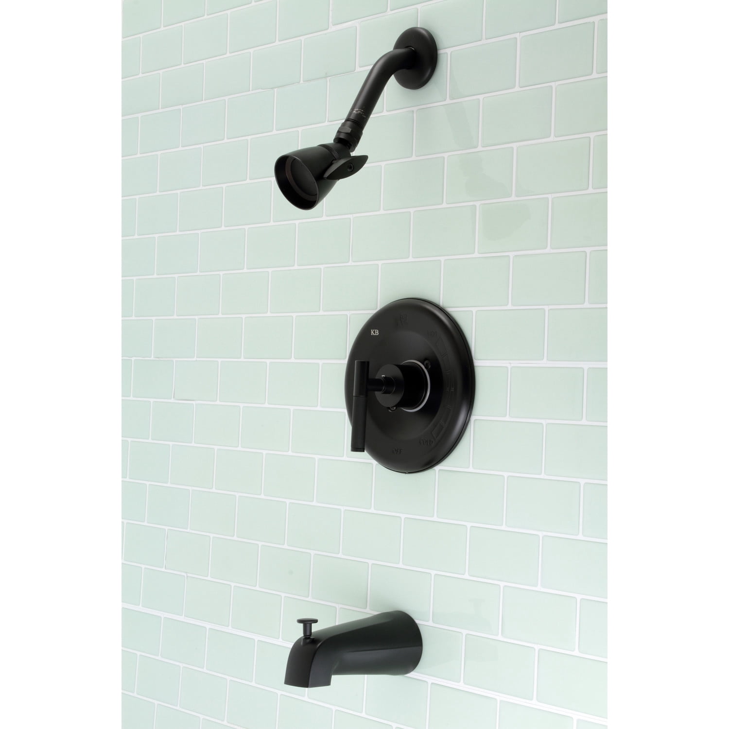 Kingston Brass KB6630CKL Kaiser Single-Handle Tub and Shower Faucet, Matte Black