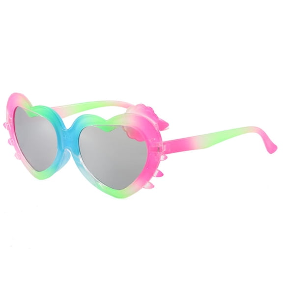 Fashion Love Heart Shaped Children Sunglasses Lens Colorful Gradient Sun Glasses UV400 Protection Eyewear For Boys Girls Kids
