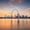 St. Louis Sundown, variant on Elephant Stock Seattle Skyline Wall Art - Horizontal Multi Panel Canvas - 5 Pieceliving Room Wall Decor - Photography City Multi Panel - Gray And Brown Decor - 29" x 12"