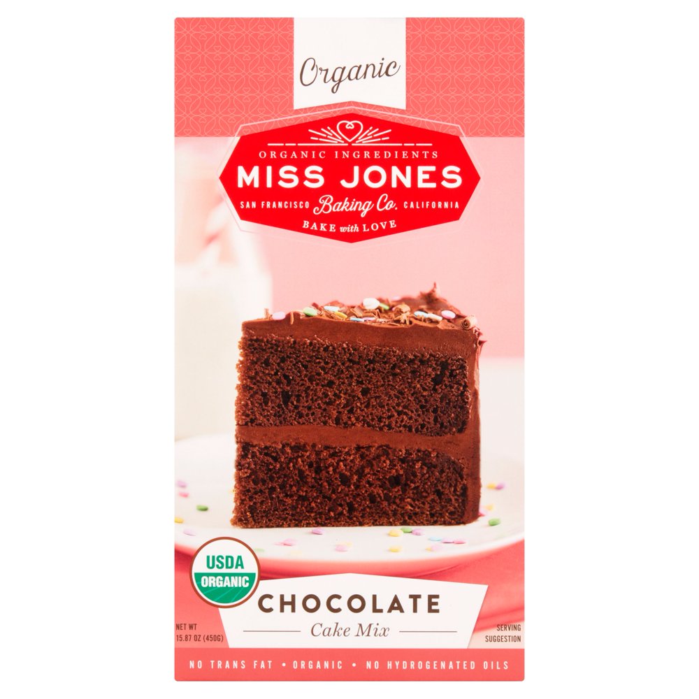 Miss Jones Organic Chocolate Cake Mix, 15.87 oz, 6 pack