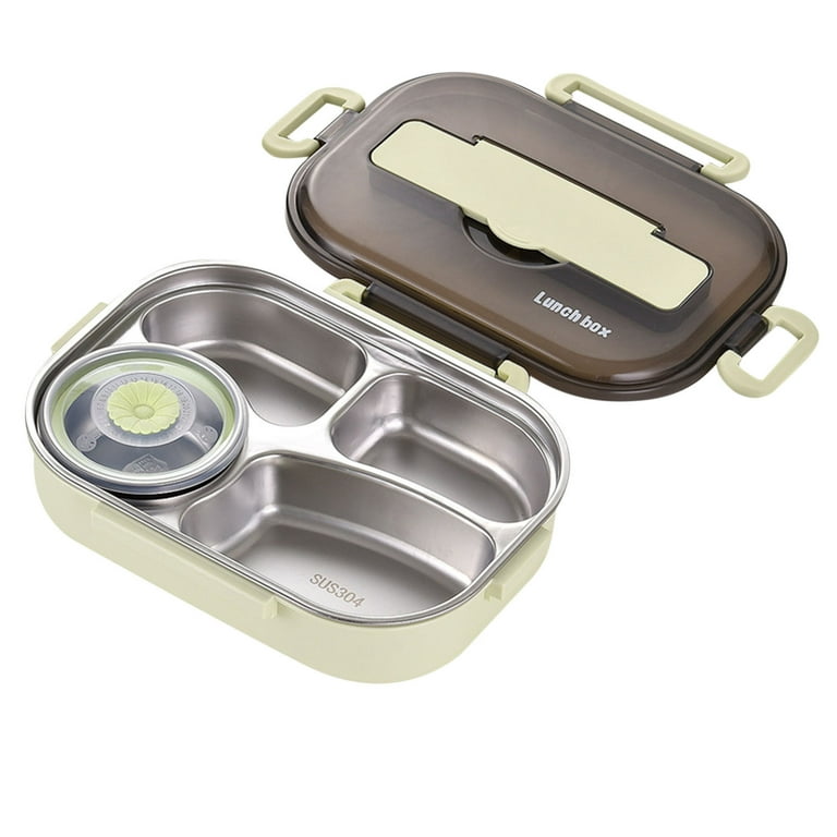 Siotenze Bento Lunch Box, 4 Grid Stainless Steel Space Leak-proof  Insulation with Separate Soup Bowl…See more Siotenze Bento Lunch Box, 4  Grid
