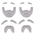thumbnail image 1 of 4 juegos de barbas postizas autoadhesivas de 2 estilos, para hacer tú mismo, cejas y barbas, para cosplay, disfraces, festivales, fiestas, color gris oscuro., 1 of 8