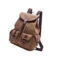 thumbnail image 3 of Milaget Canvas Backpack Adjustable Shoulder Strap for Teen Girls Drawstring Rucksack Coffee Color, 3 of 9