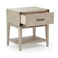 thumbnail image 5 of Plank+Beam Solid Wood Nightstand with 1 Drawer, Contemporary Side Table for Bedroom, Seashell Wirebrush, 5 of 9
