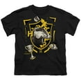 thumbnail image 2 of Harry Potter Hufflepuff Magicial Mischief Level Up Crest Kids T Shirt (X-Large) for Youth Toddler Boys and Girls, Black, 2 of 5