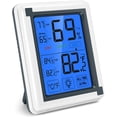 thumbnail image 2 of Digital Thermometer Hygrometer, AMIR Indoor Thermometer with Touch LCD Backlight Humidity Gauge for Home, White, 2 of 9