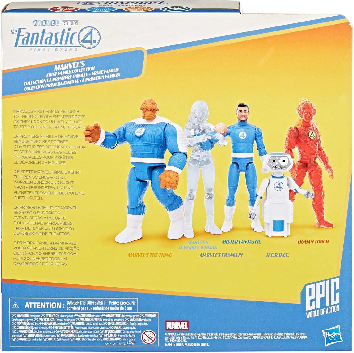 Marvel Studios The Fantastic Four Epic World of Action Marvel’s First Family Set with 6 Figures