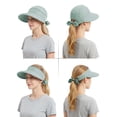 thumbnail image 3 of Deago Sun Hats for Women Outdoor UV Protection Wide Brim Sun Hat Foldable Summer Ponytail Cap Convertible Zip-Off Beach Hat Visor (Green), 3 of 9