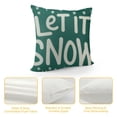 thumbnail image 4 of Creowell  Green Christmas Throw Pillow Covers Let It Snow Pillow Covers Snowflake Throw Pillows Rustic Winter Holiday Xmas Decor for Couch, 4 of 5