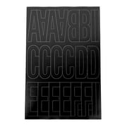 Hy-Ko 3 Vinyl Self-Adhesive Black Letters and Numbers Kit, 184 Pieces