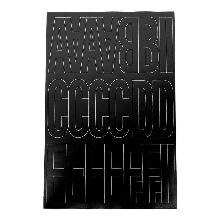 Hy-Ko 3 Vinyl Self-adhesive Black Letters and Numbers Kit, 184 Pieces 