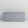 thumbnail image 3 of 84 In. X 22 Dark Grey Bath Vanity Cabinet - Two Interior Cabinets, Fourteen Drawers & Open Shelf Solid Wood, E0 Plywood Soft Close Ready For Use 84" Double Utility Needs Easy Installation Method, 3 of 6