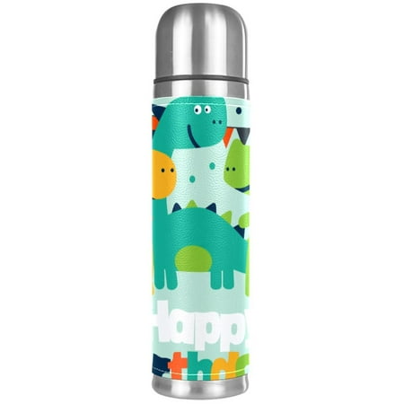 

Dinosaurs Happy Birthday Pattern Premium Insulated Water Bottle - Water Mug with Food-Grade PP Vacuum Insulated Leak-proof BPA-Free