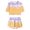 czb# Purple261, variant on CUZIBR Girls Outfits Sets Kids Ice Cream All Over Print Outfit Crew Neck Short Sleeve Tee Matching Shorts 2 Pieces Summer Daily Activities,Blue,8-9 Years