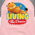 thumbnail image 3 of Garfield - Living The Dream - Toddler & Youth Girls Raglan Graphic T-Shirt, 3 of 5