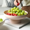 thumbnail image 2 of Acahhotxx Storage Organizer, Fruit Dish Round Drain Fruit Basket Modern Container for Kitchen Counter - Yellow, 2 of 3