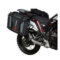 Tusk Pannier Racks With Olympus Pannier Bags Black/Grey For Kawasaki KLR650 ABS 2022-2024
