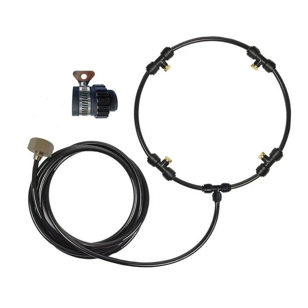 Kits de nebulización de ventiladores, sistema de enfriamiento por nebulización portátil para invernaderos de terraza exterior 16 pulgadas