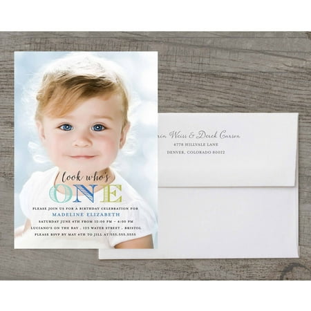 Elegant Script Deluxe Birthday Invites