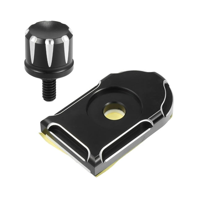 1 Set Tornillo de asiento trasero de motocicleta con tapa de perilla para Harley Davidson Softail Dyna 1/4"-20 Negro