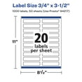 thumbnail image 6 of Avery 3/4" x 3-1/2" Waterproof Rectangle Labels, 1,000 Labels, 6 of 10