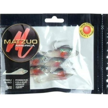 Shad Fishing Bait - Matzuo Rigged Shad Fishing Bait (Pearl Black, 3-Inch) Multi-Colored