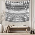 thumbnail image 5 of Grey White Boho Tapestry for Bedroom Wall Hanging Tapestry, Vintage Ethnic Tribe Abstract Art Ceiling Backdrop Tapestries Poster Blanket Wall Decor for Teens Room Living Room Dorm 55" x 73", 5 of 8