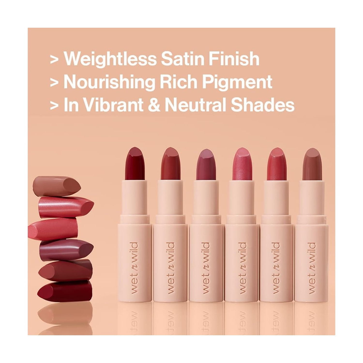 Wet n Wild Mega Last Rich Satin Lip Color Lipstick - Hush Lil' Beige