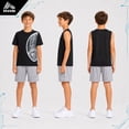 thumbnail image 2 of RBX Boys Athletic Outfit Shorts Set Short Sleeve Shirts Dry Fit Sleeveless Jersey & Shorts 3 Piece, 2 of 7