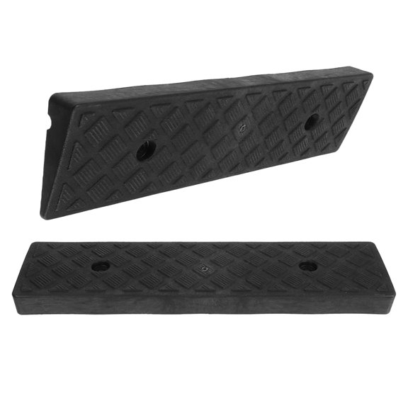 TEHAUX 2-Pack Heavy Duty Plastic Ramp for Doorway Thresholds, Sidewalks, Driveways - Easy Setup, and Comfortable