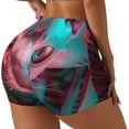thumbnail image 2 of Fotbe Psychedelic Hairless Cat Seamless Shorts, Womens Workout Shorts High Waist Stretch Booty Short for Gym/Yoga/Running/Biking-Medium, 2 of 9