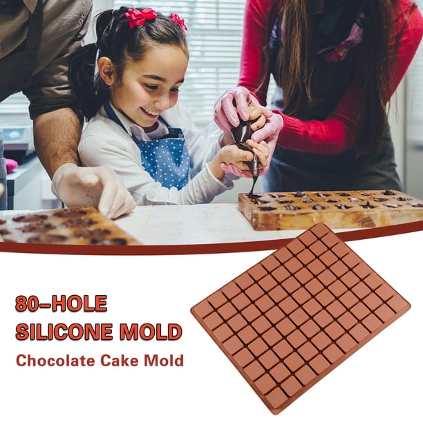 Molde Cuadrado Pequeño onlyliua 80 Cavidades para hacer magdalenas Pasteles y chocolate
