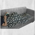 thumbnail image 6 of Weasel Soft Flannel Fleece Throw Blanket, Mammal Mustela Animal Wildlife Tropical Hipster Graphic Repetition, Cozy Plush for Indoor and Outdoor Use, 50" x 70", Off White Petrol Blue, by Ambesonne, 6 of 6