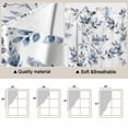 thumbnail image 5 of Swag Valance Curtains for Windows, Blue Leaves Light Filtering Kitchen Curtains with Rod Pocket, Summer Botanical Elegant Pastoral Decorative Window Treatment Valances for Living Room, 36x45 - 2 PCS, 5 of 9