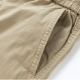 thumbnail image 5 of lcziwo Men's Cargo Shorts for Work Outdoor Hiking Beach Shorts Stretch Waist Buttoned Cotton Shorts with Zipper Pockets Casual 2025 Khaki,XL, 5 of 7